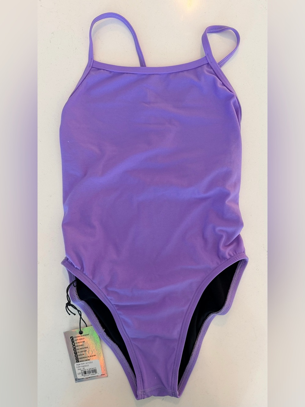 Jolyn Clothing Girls' Lavender Purple One-Piece Swimsuit